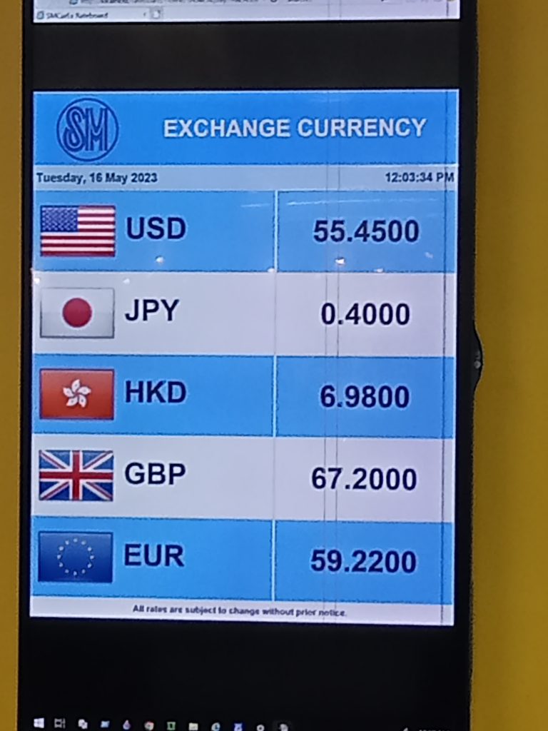 SMセブ 両替レート | フィリピン旅行専門店