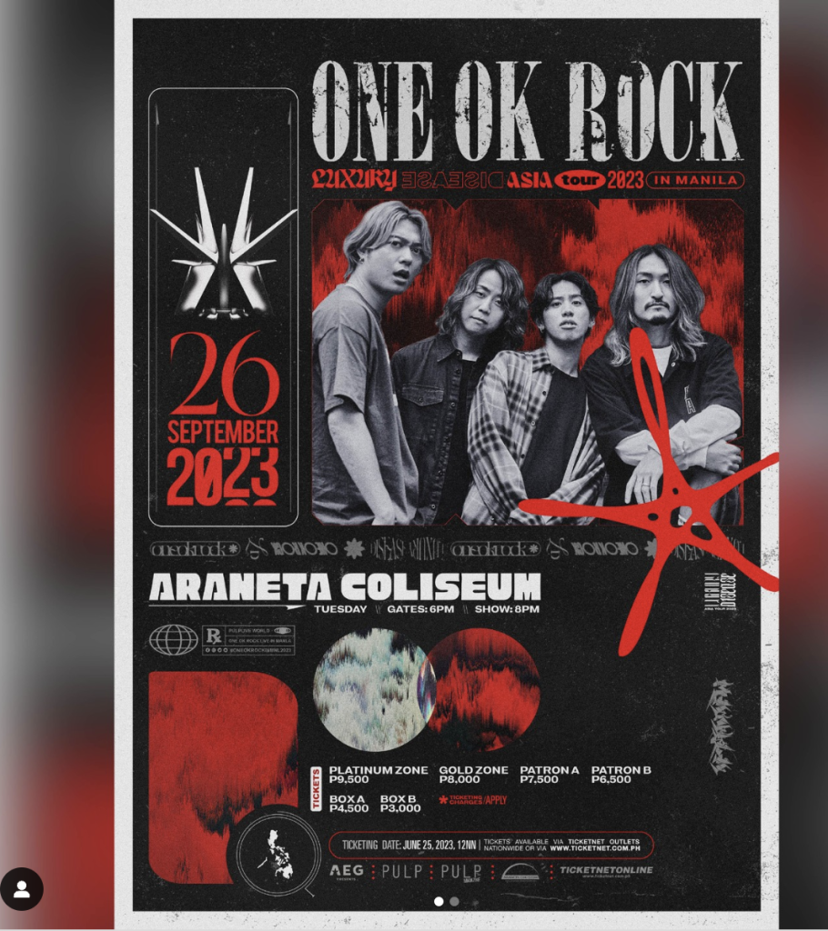 ONE OK ROCKがマニラでコンサートを開催 | フィリピン旅行専門店